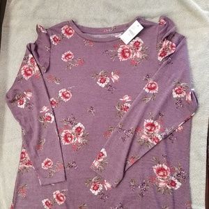 Long sleeve floral sweater